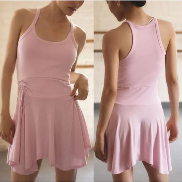 Anthropologie Daily Practice Pink Half Pipe Mini Dress - Picture 1 of 11